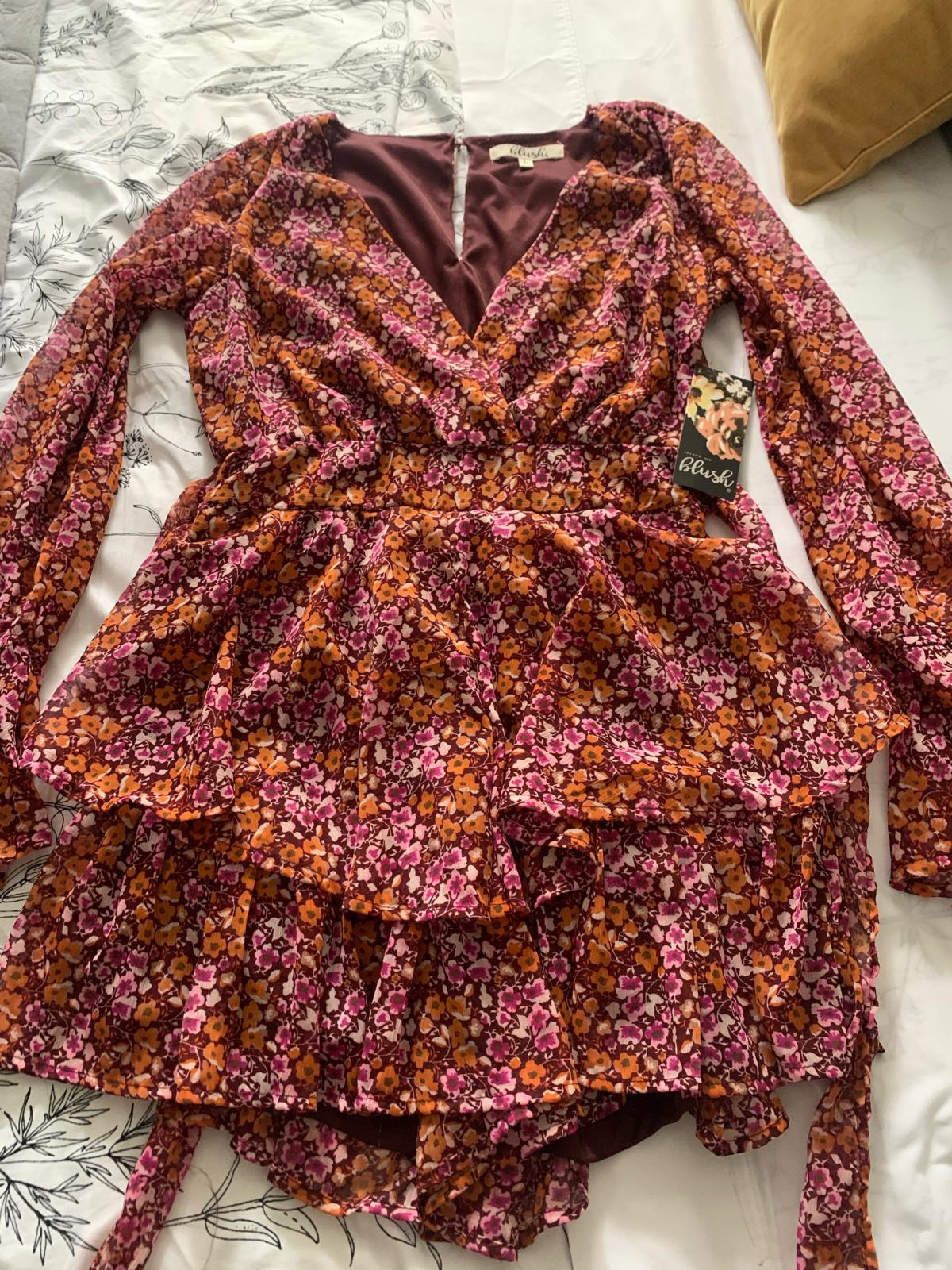 Floral long sleeve dress