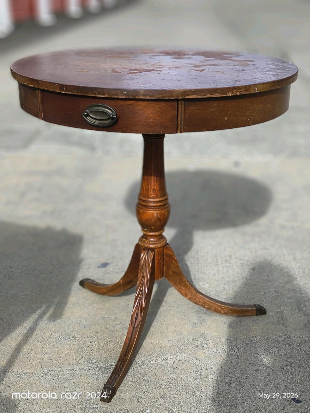 Single Vintage Mersman Drum Table