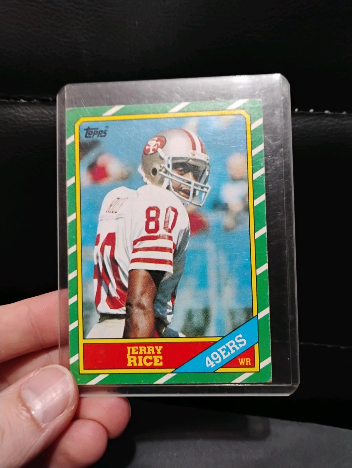 Topps Jerry Rice Rookie Card In Sleeve and Loader