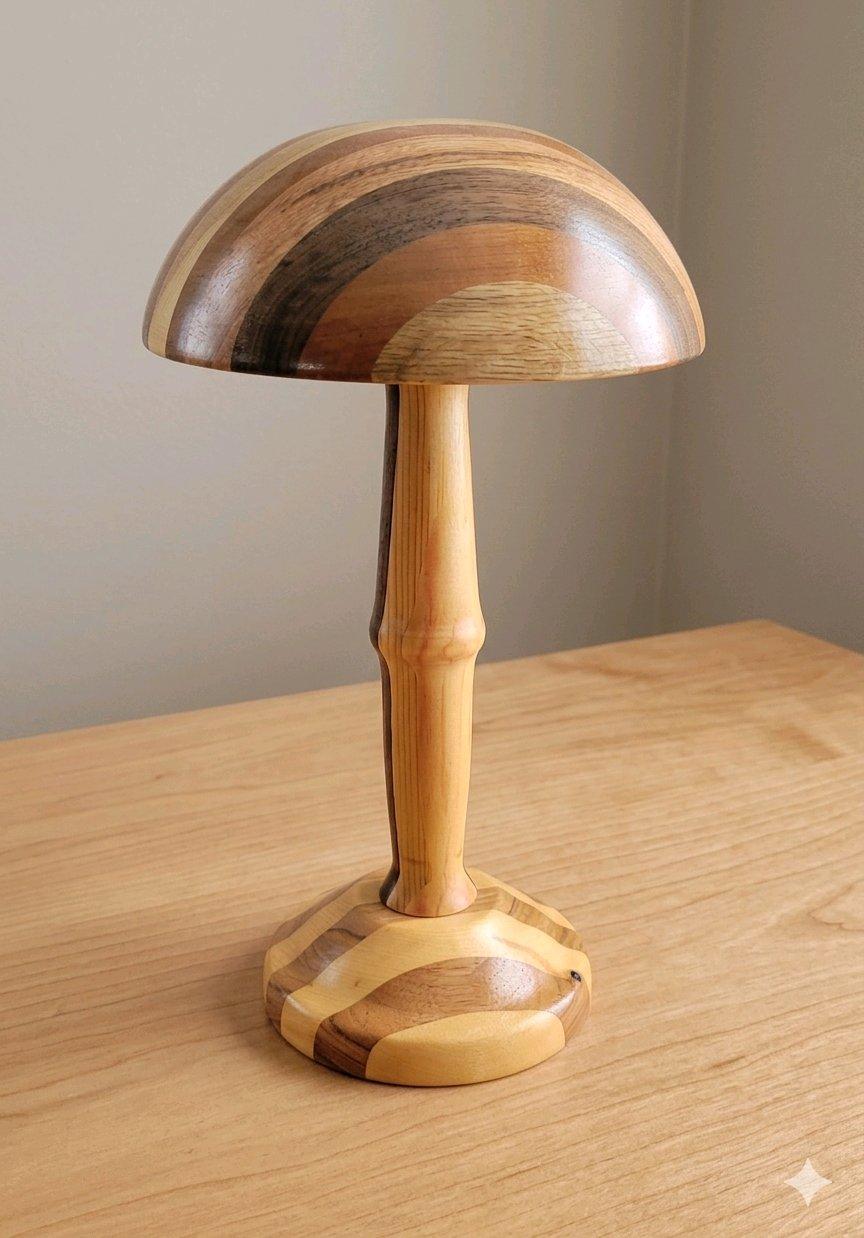 wooden mushroom