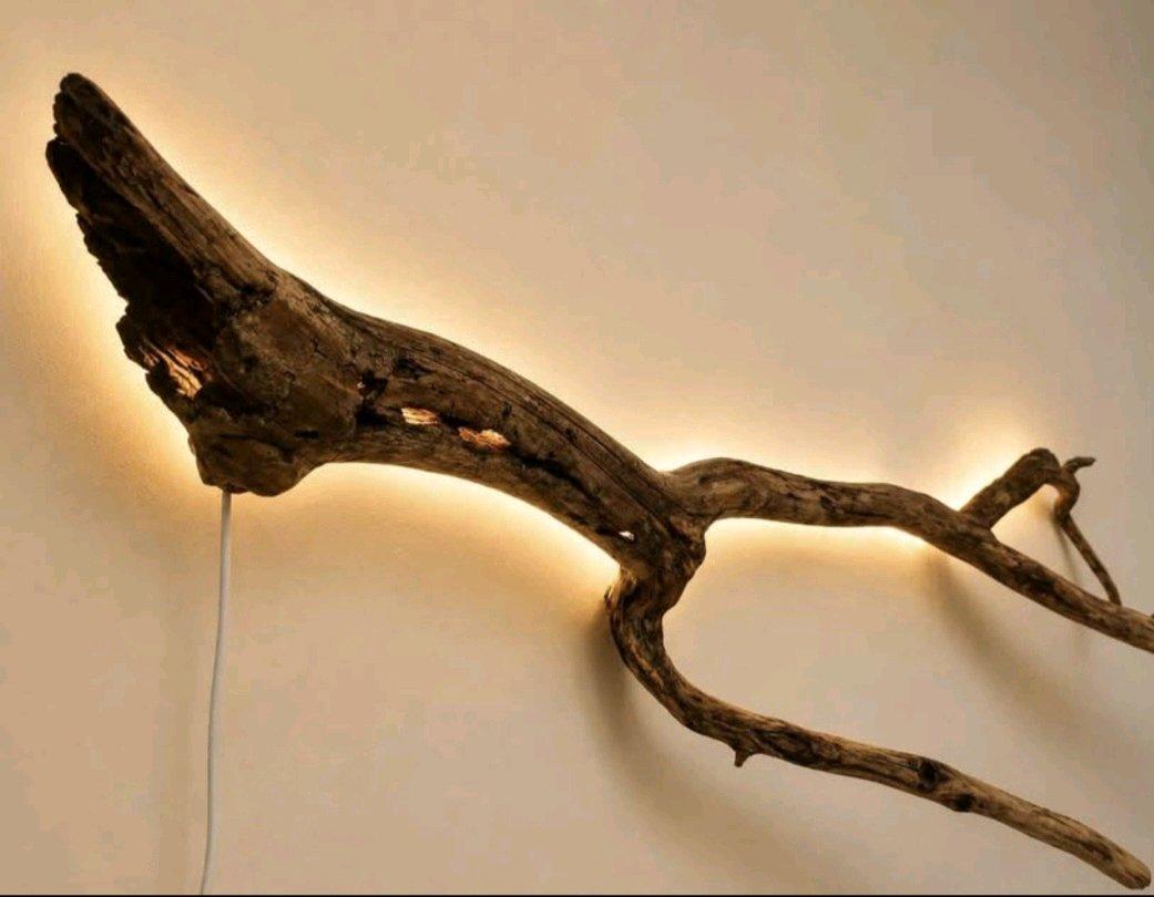 Luxury Handcrafted natural Wood wall light Rustic Modern Ele