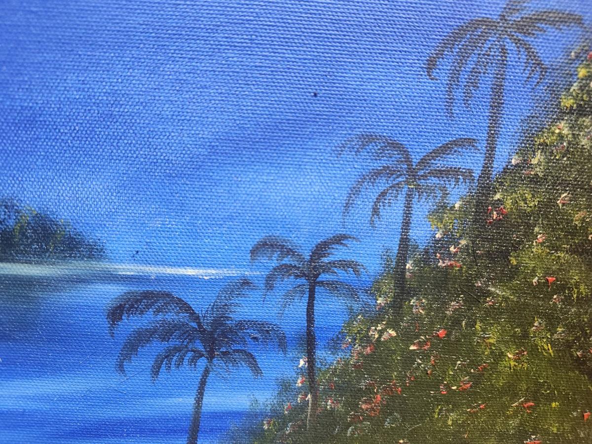 Serene Florida Lagoon Original Oil painting on 8x10 canvas