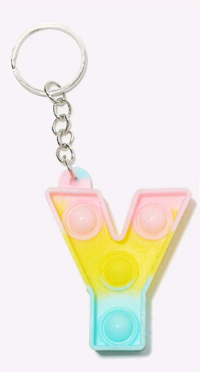 Alphabet Push Pop Keychain  Y