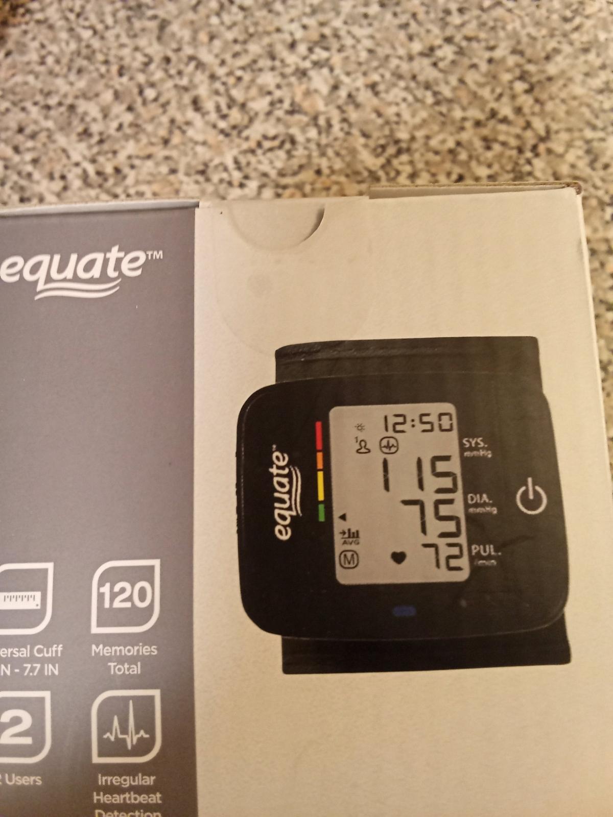 Equate wrist blood pressure monitor brand new never opened
