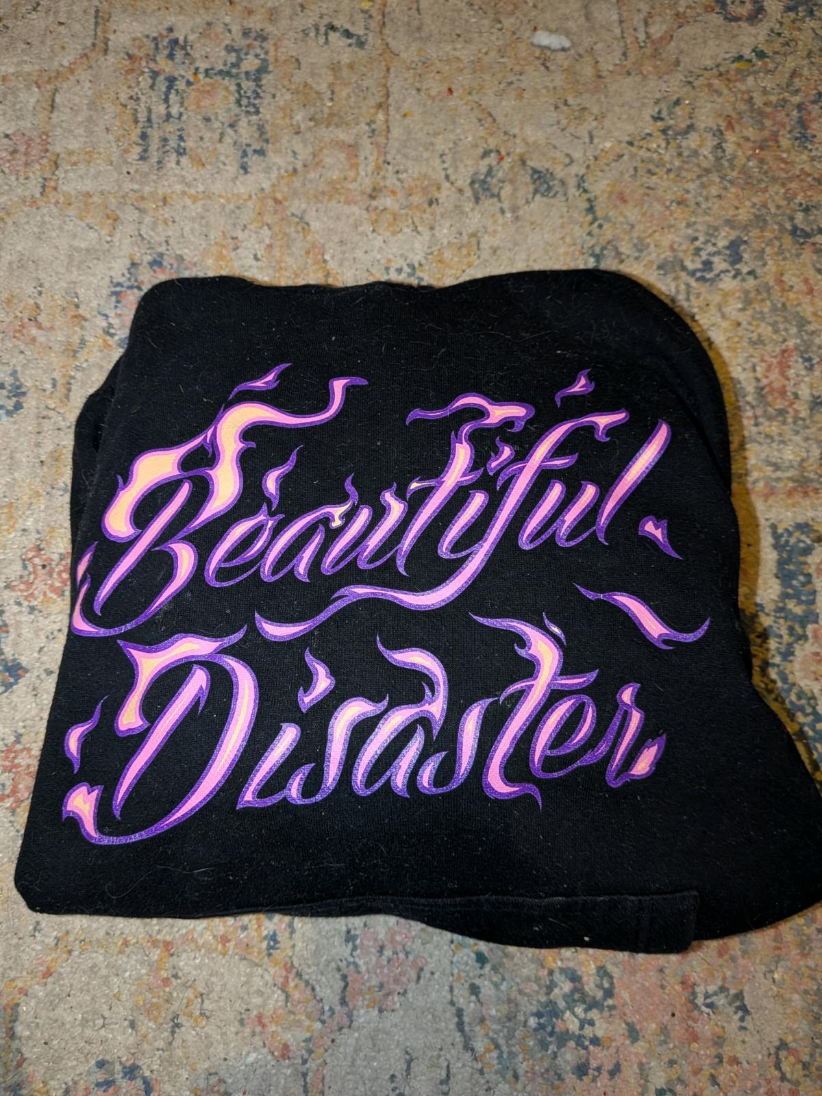 Beautiful Disaster Clothing Phoenix collection black pullove