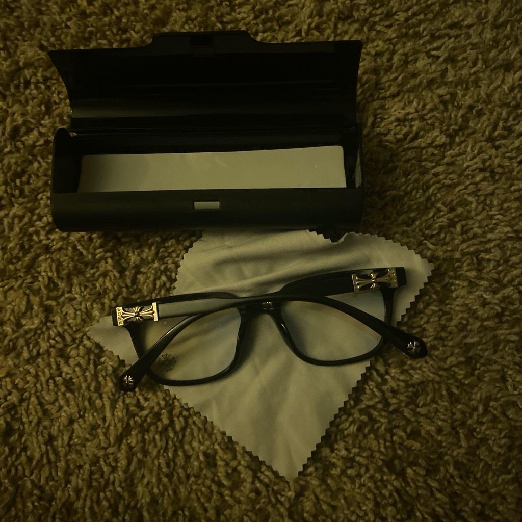 men glasses chrome heart 1 of 1