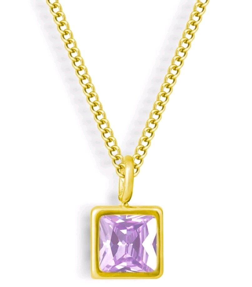 Amethyst Necklace In Gold