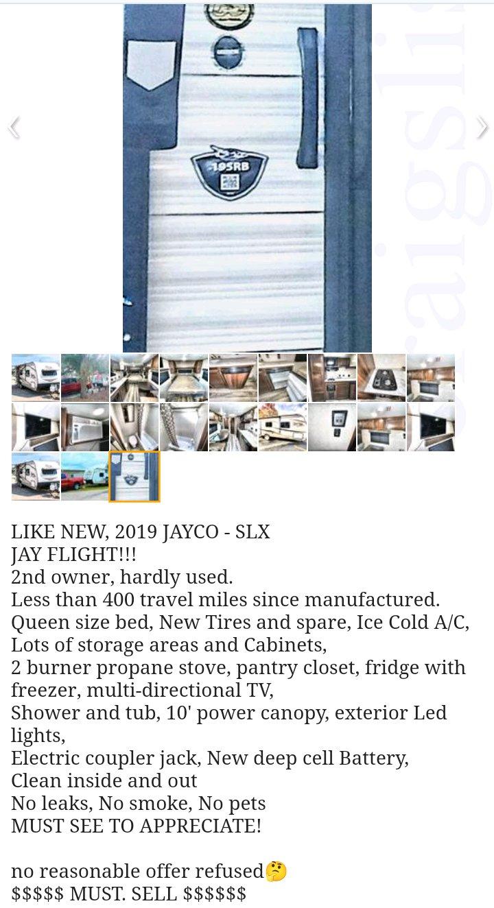 JAYCO TRAVEL TRAILER JAYFLIGHT SLX 195RB