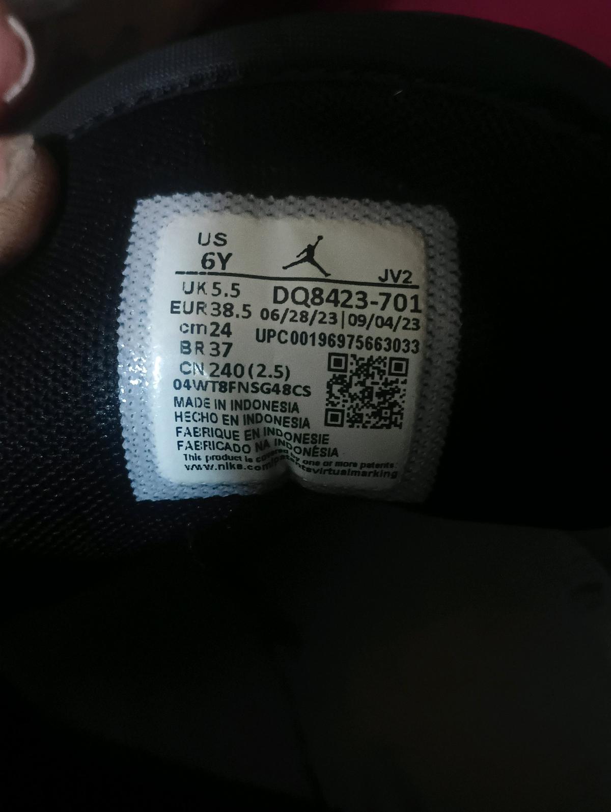 Yellow black and white Air Jordans
