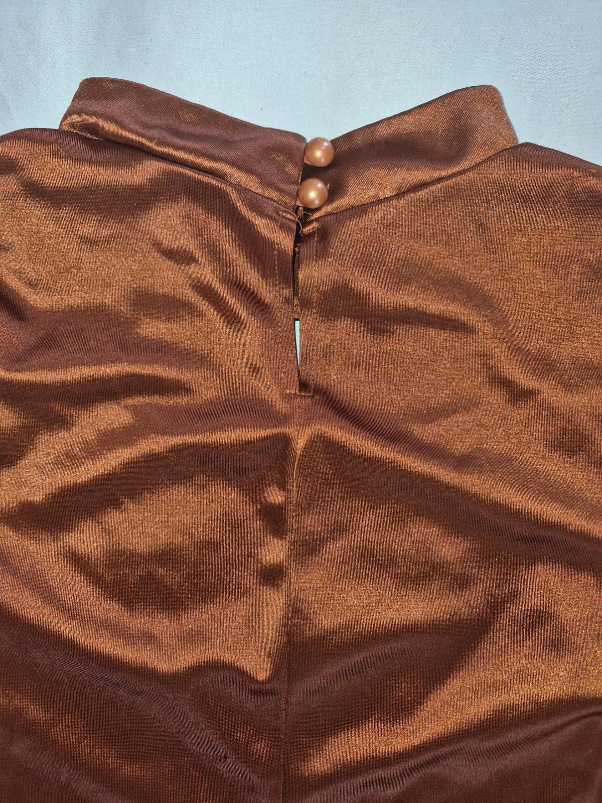 Love J USA Bronze Metallic Bodycon Dress Medium