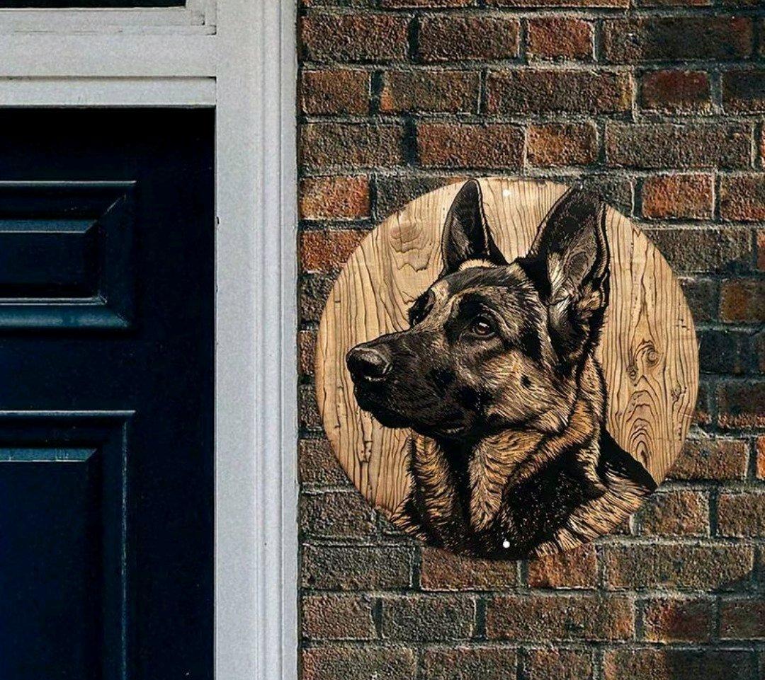 Metal German Shepard Wall Decor