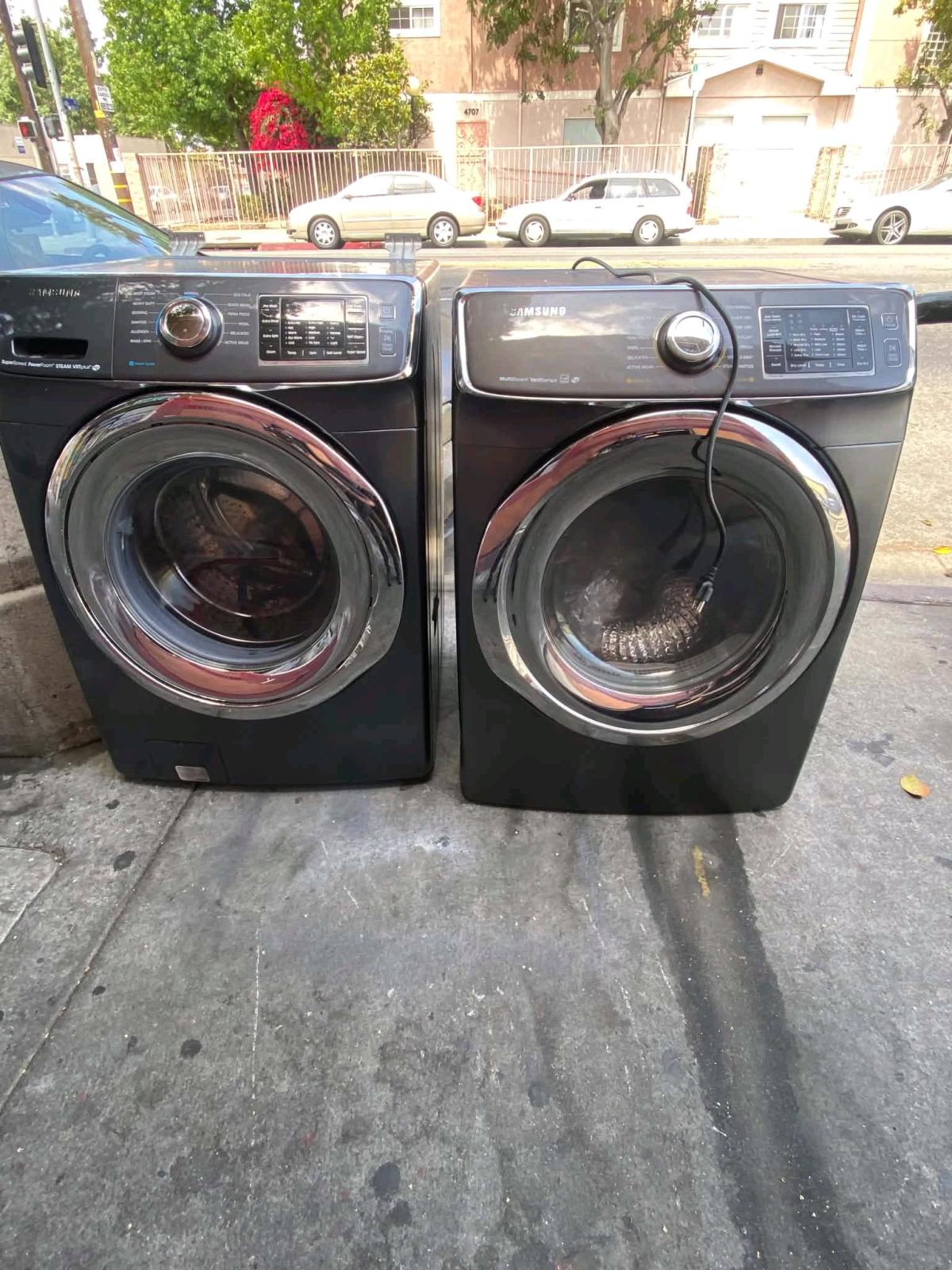 SET WASHER AND DRYER SAMSUNG SIDE BY SIDE OF STACKABLE