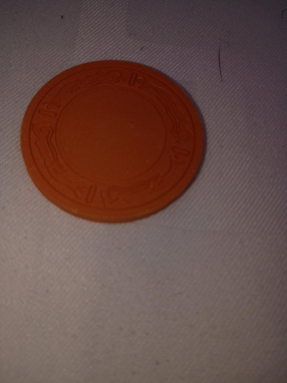 vintage orange clay pokerchips