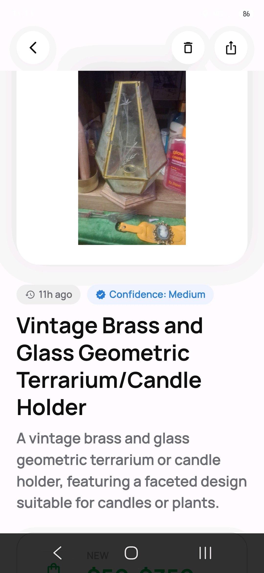 geometric candle holder lamp