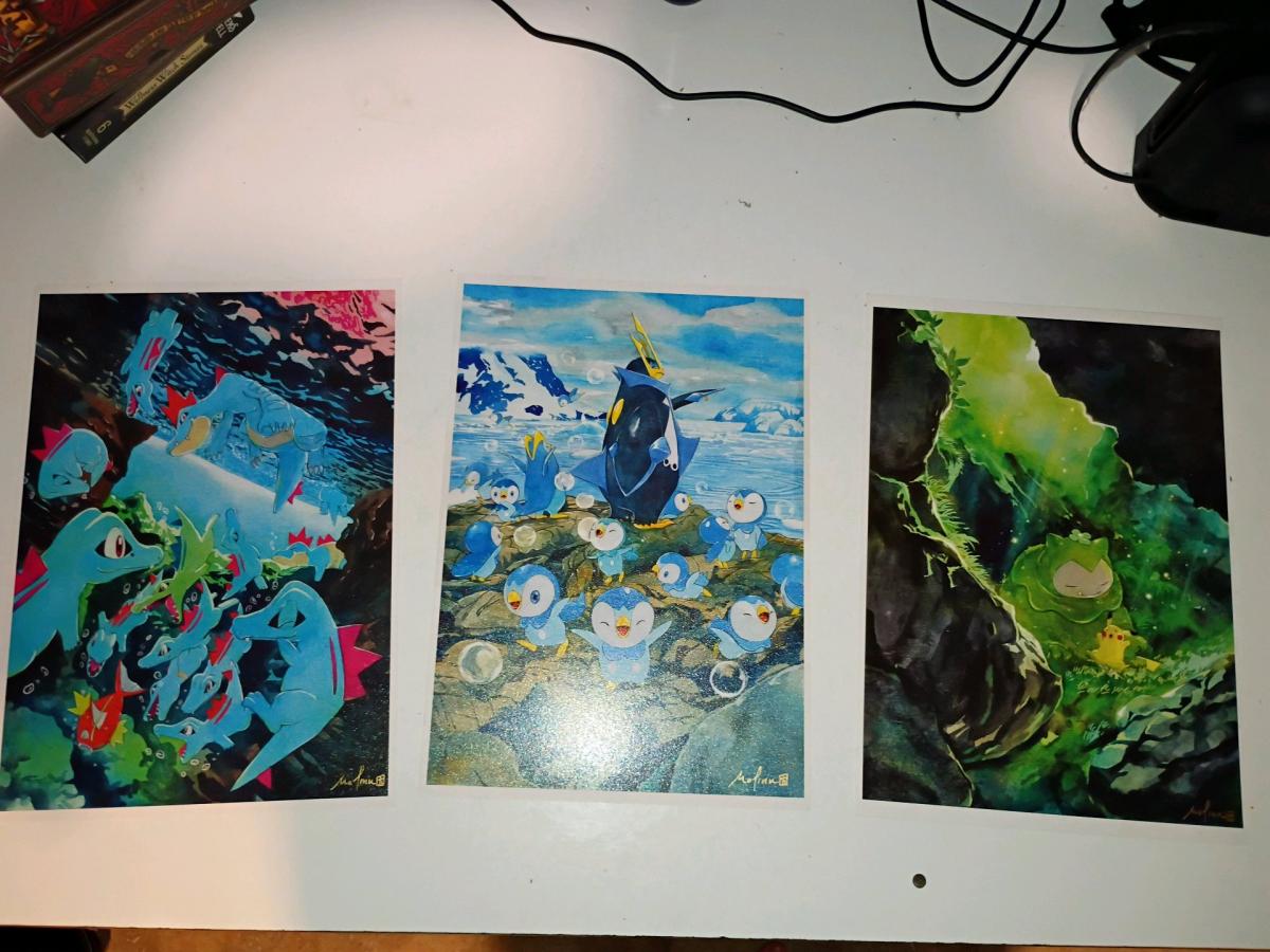 3 Pokemon art pieces