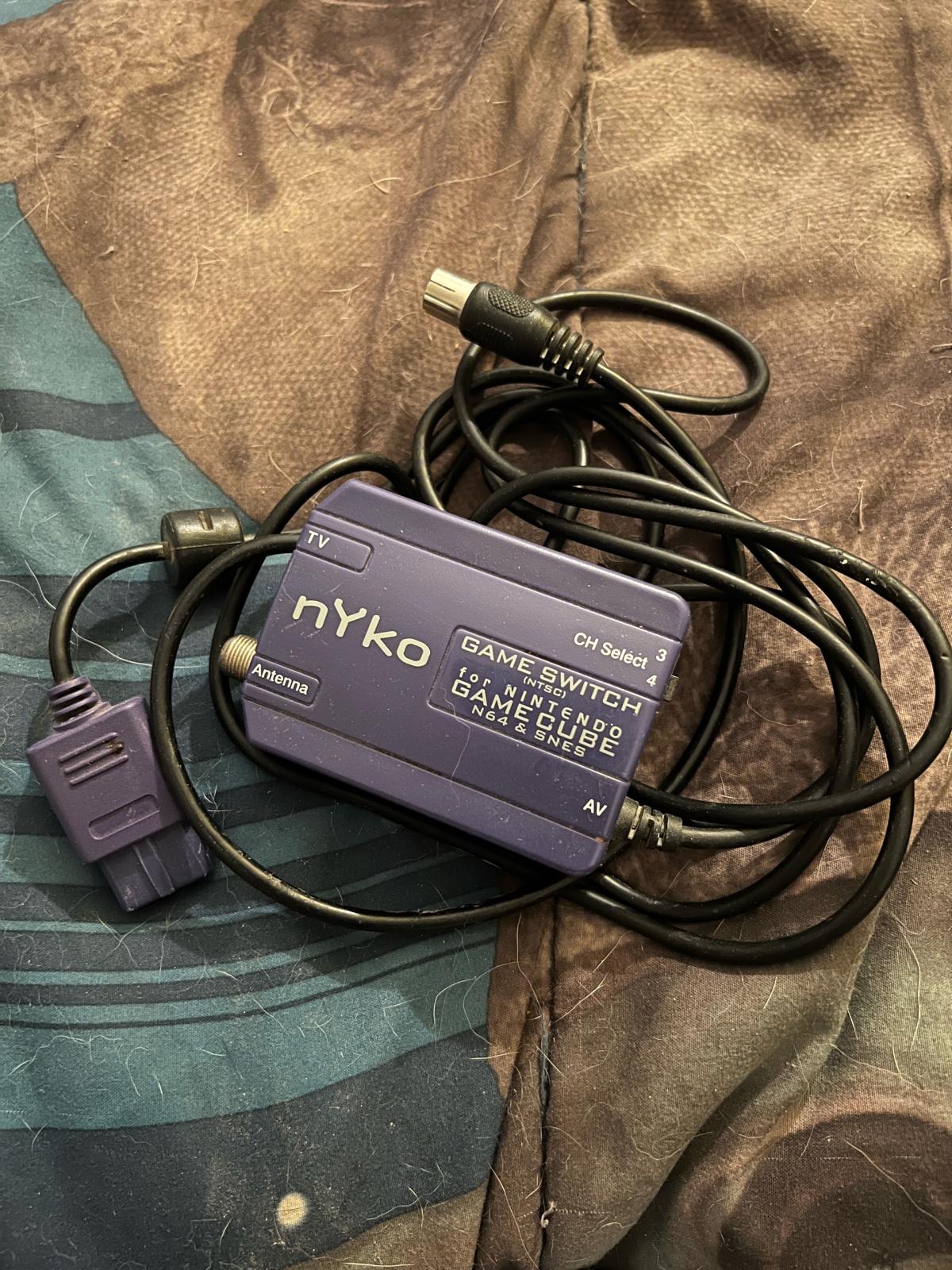 Vintage Nyko Game Switch RF Adapter for SNES N64 GameCube