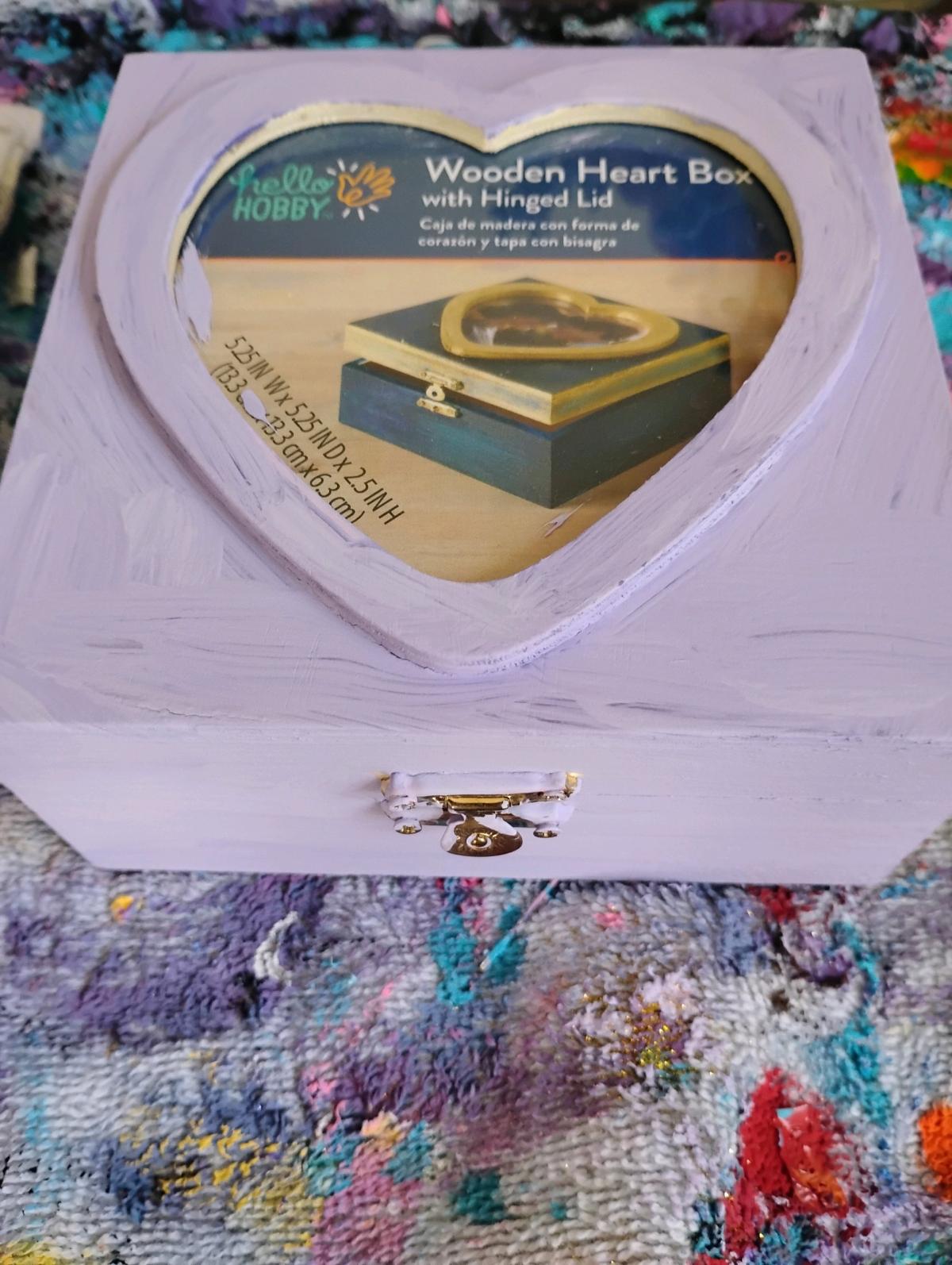 wooden heart box