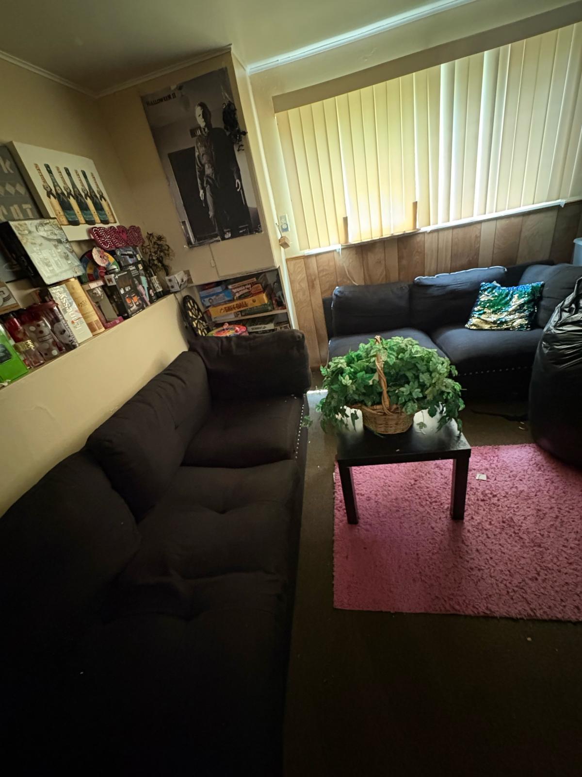 black sectional couch