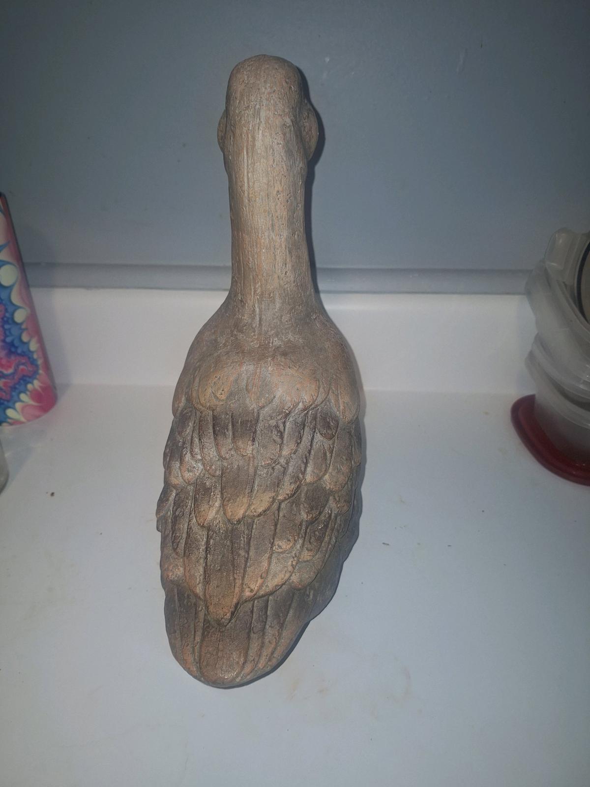 Grey Stone Finish Duck Statuary
