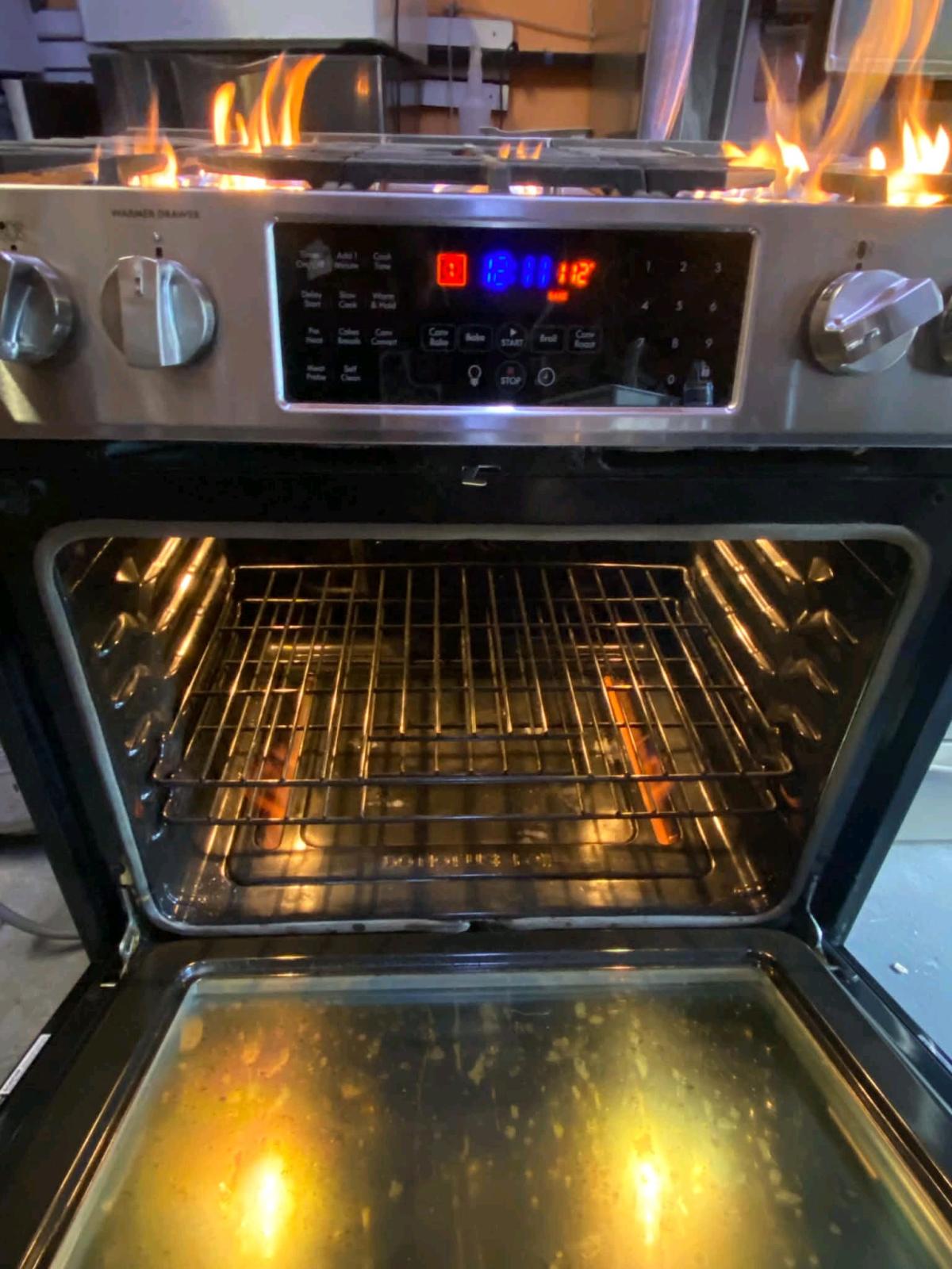 STOVE KENMORE 5 BURNERS FLAT ACERO INOXIDABLE