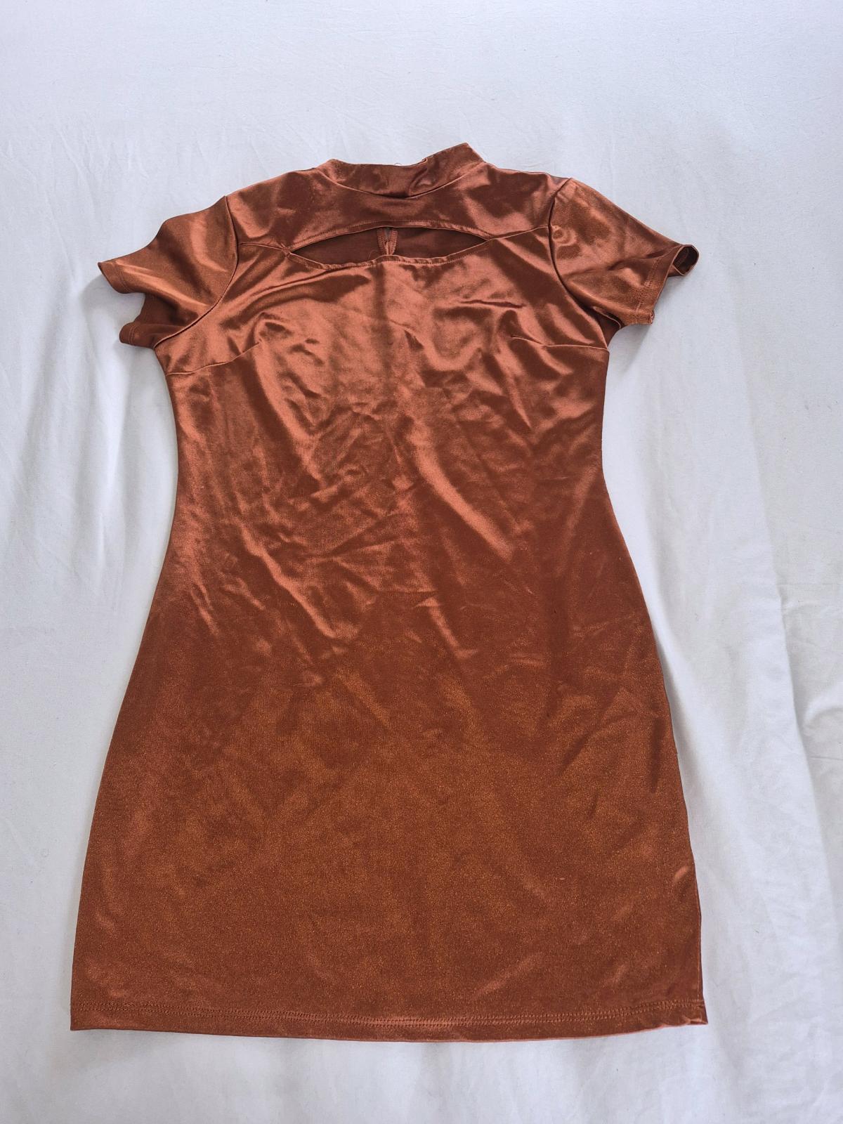 Love J USA Bronze Metallic Bodycon Dress Medium