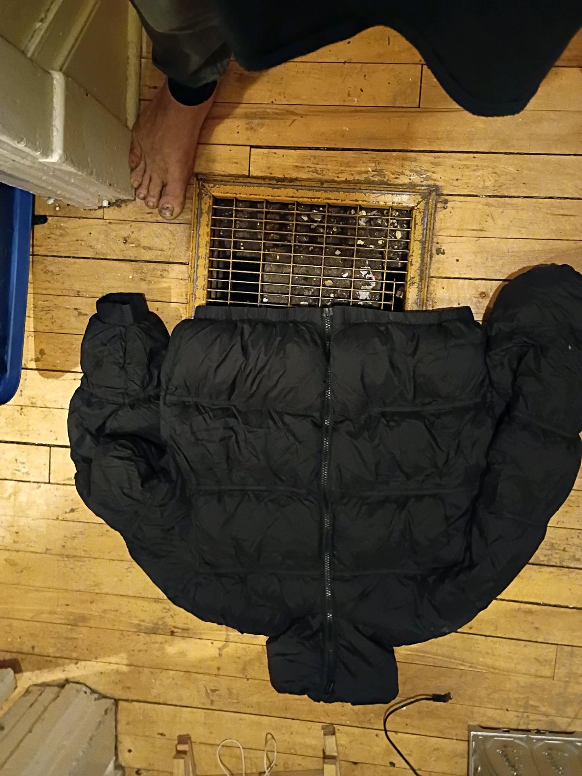 kids black puffer jacket size 10