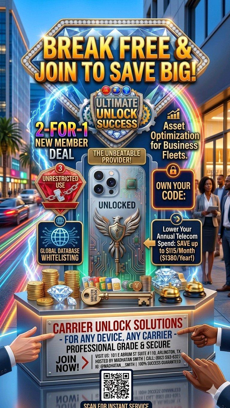 All Iphone Unlocks plus Galaxy Unlocks Arlington TX