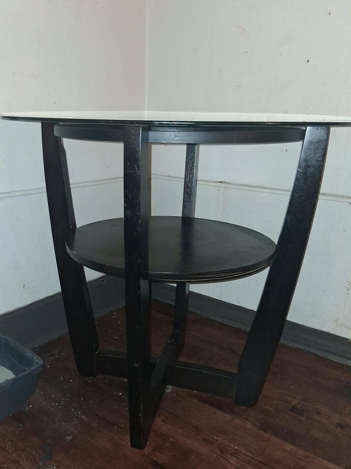dark wood glass dinning table