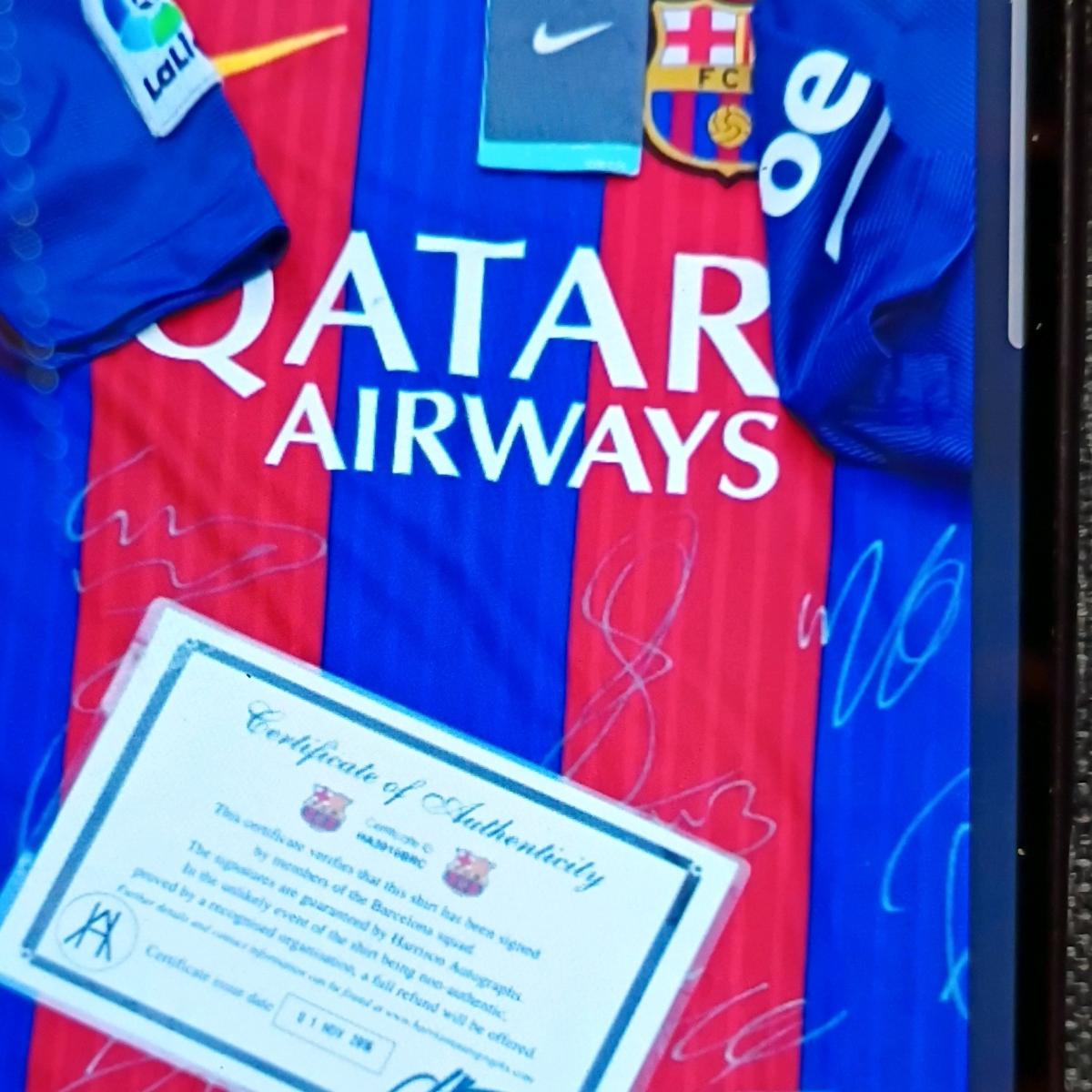 Signed FC Barcelona 20162017 Home Shirt  Jersey with COA