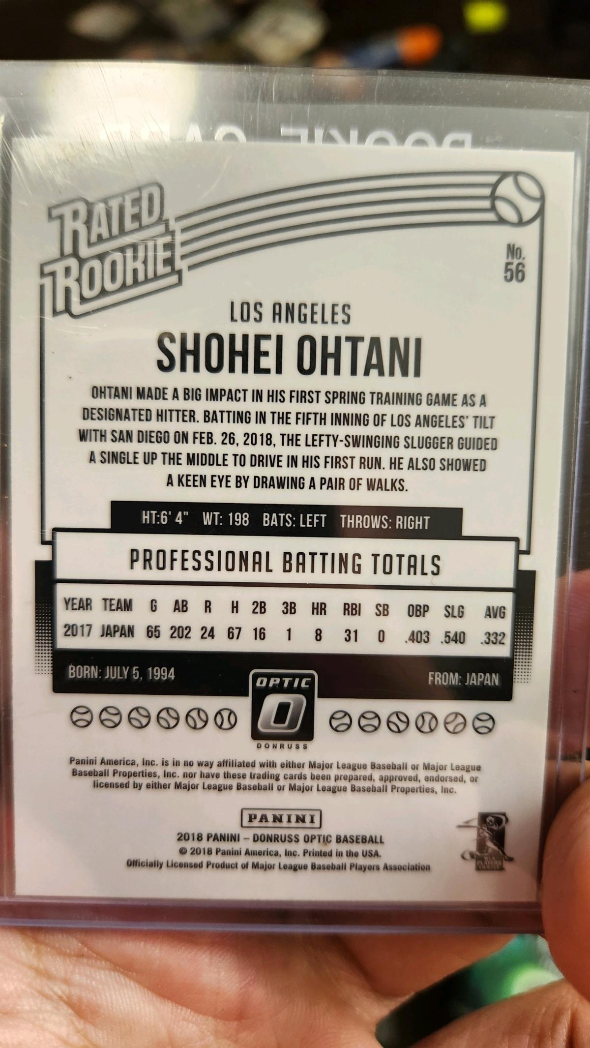 Ohtani rated rookie