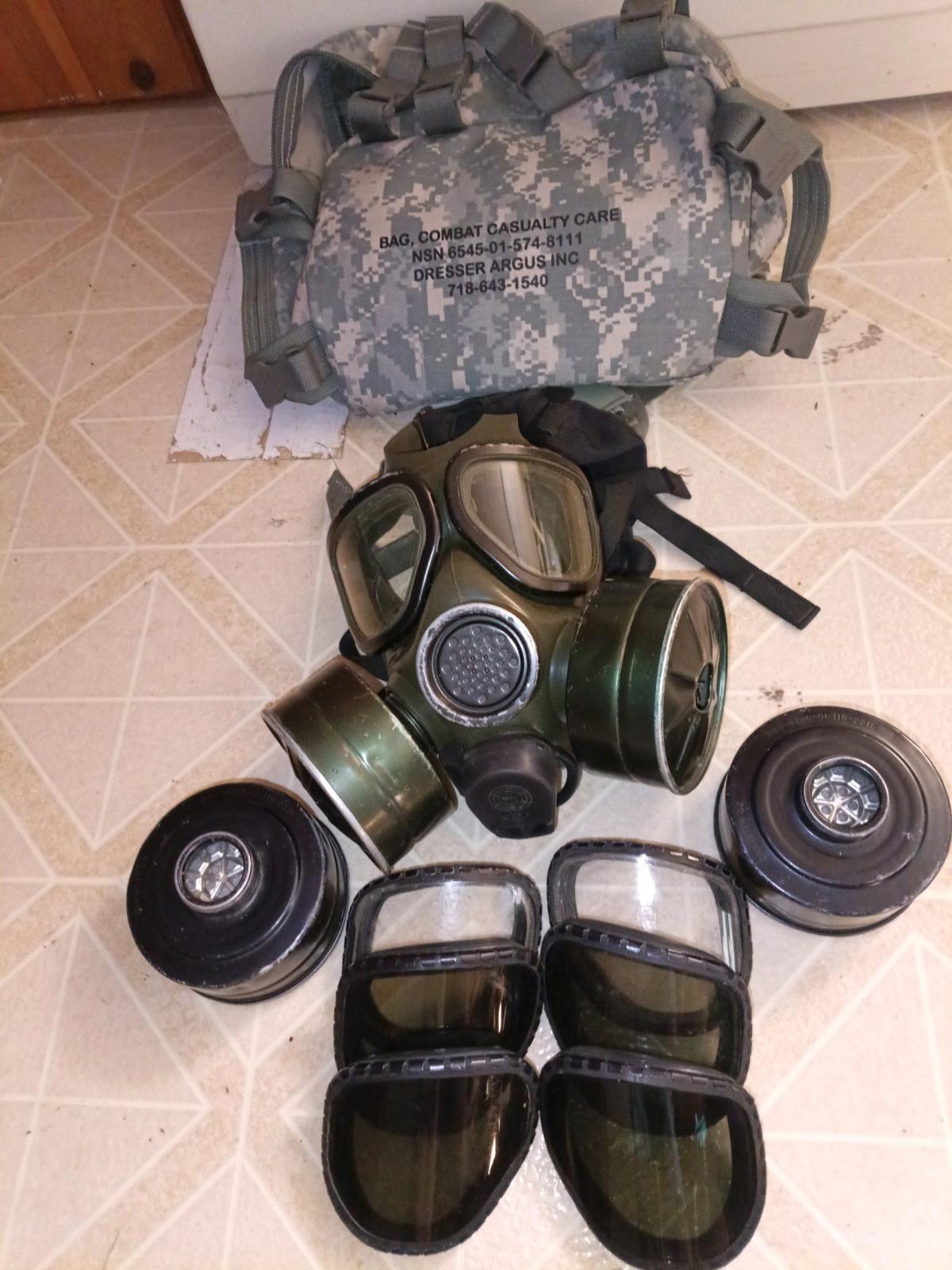 Authentic US issued M40 gas mask accessories