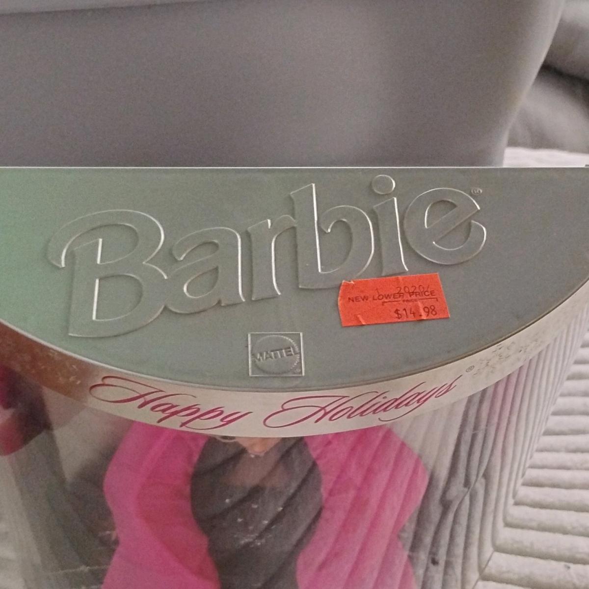 happy holidays barbie misprint box