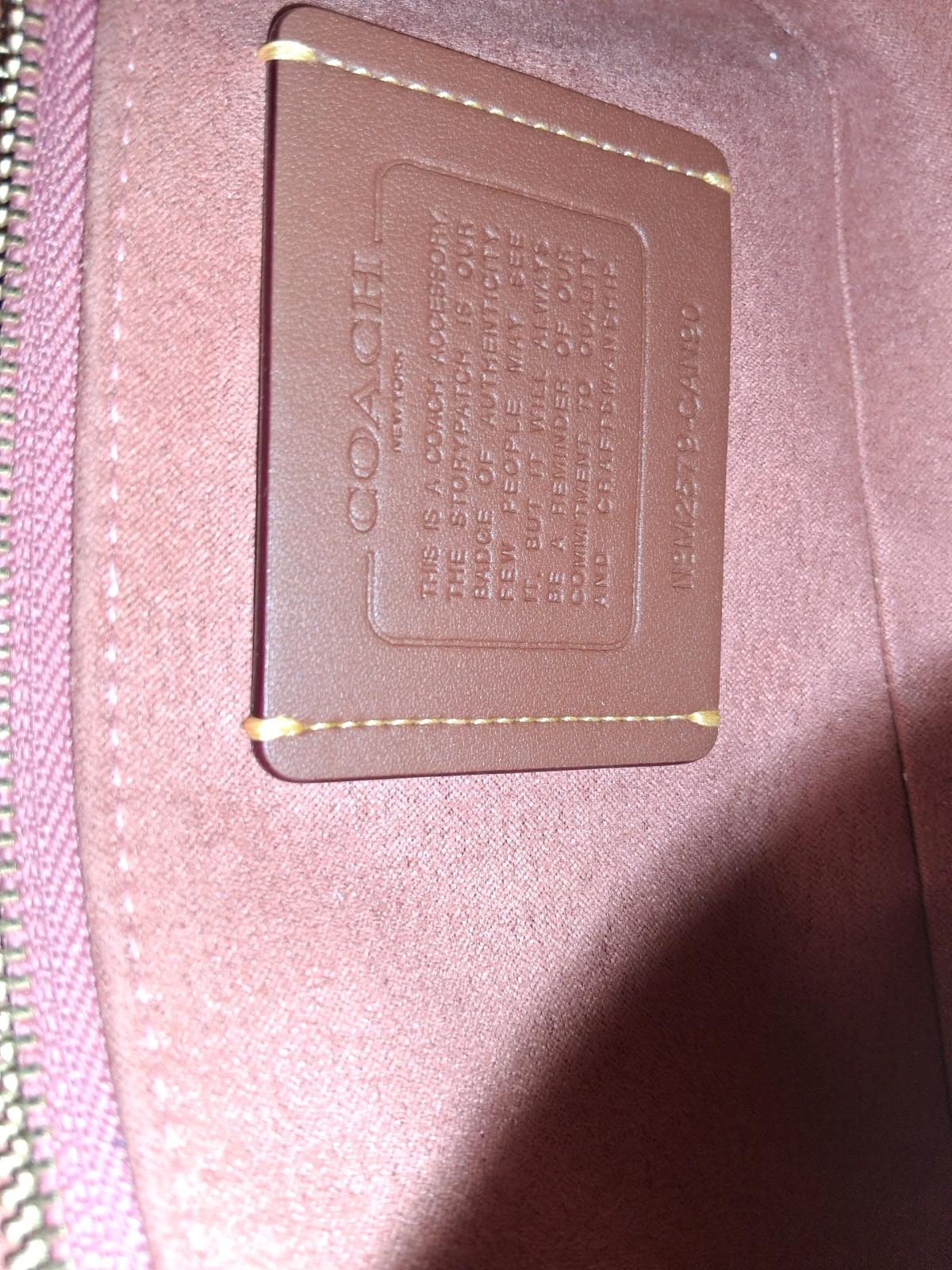 coach bag pink new use  once