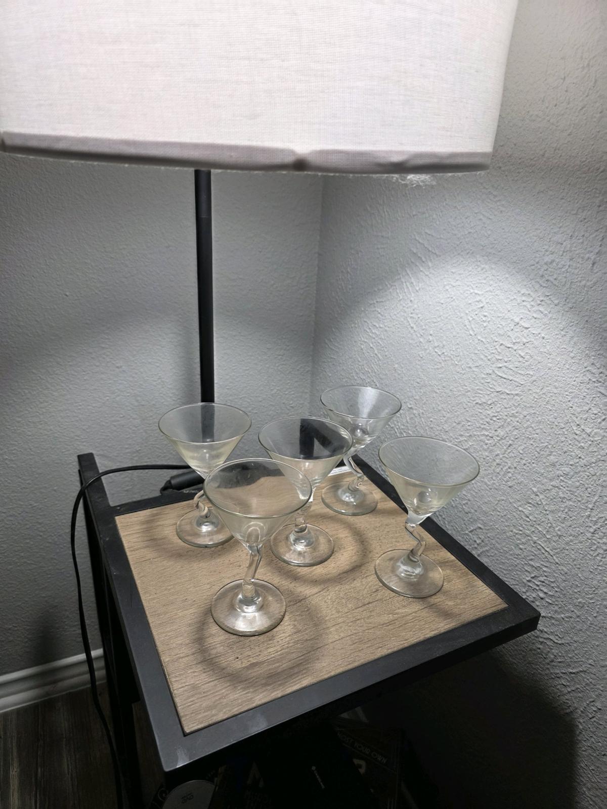 libby martini cocktail glasses 5 set