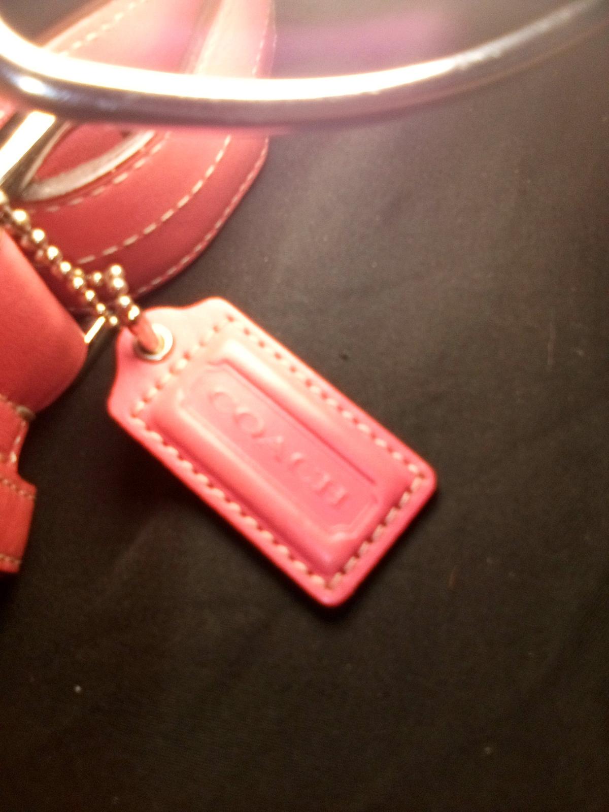 ladies Coach pink and tan purse