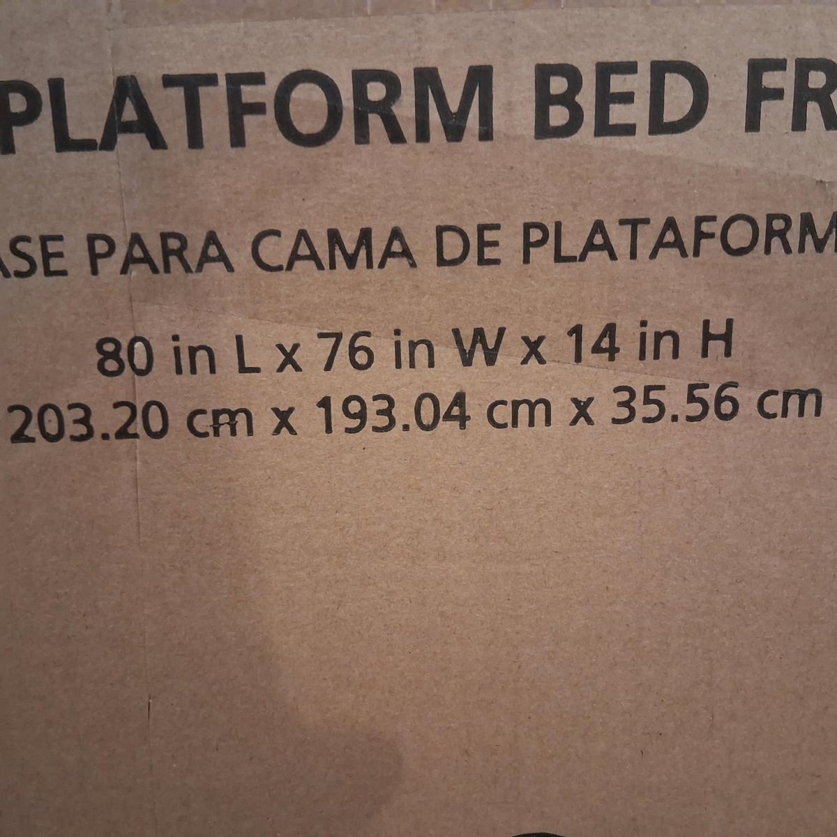 Mainstays King Platform Bed Frame