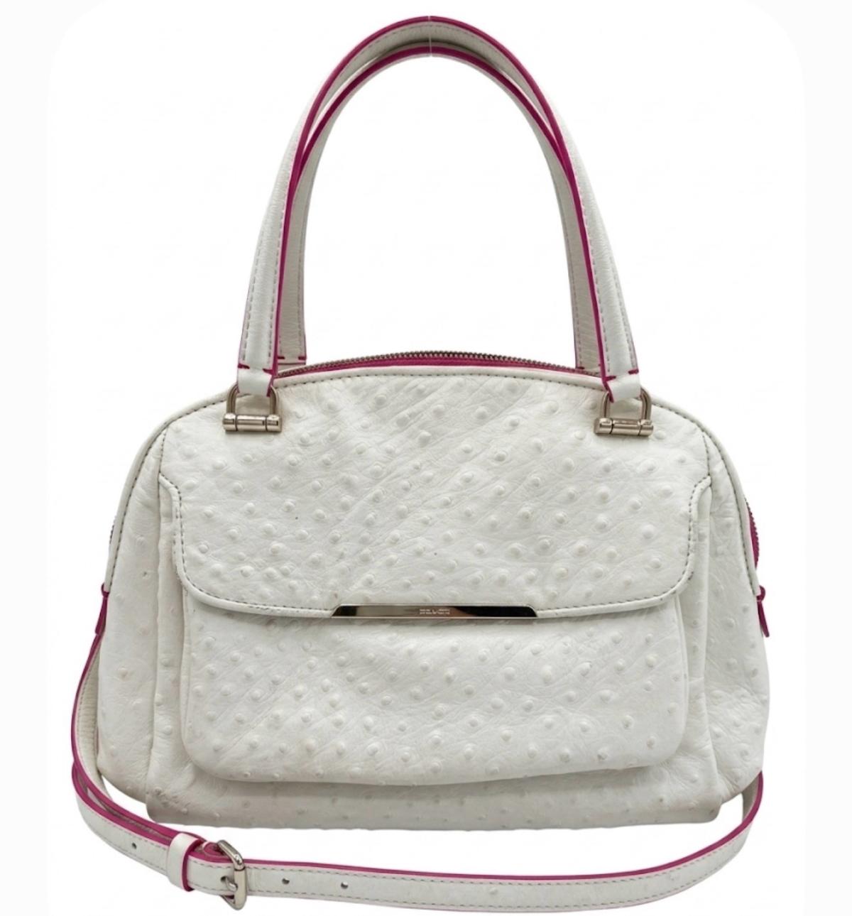ostrich leather COACH purse
