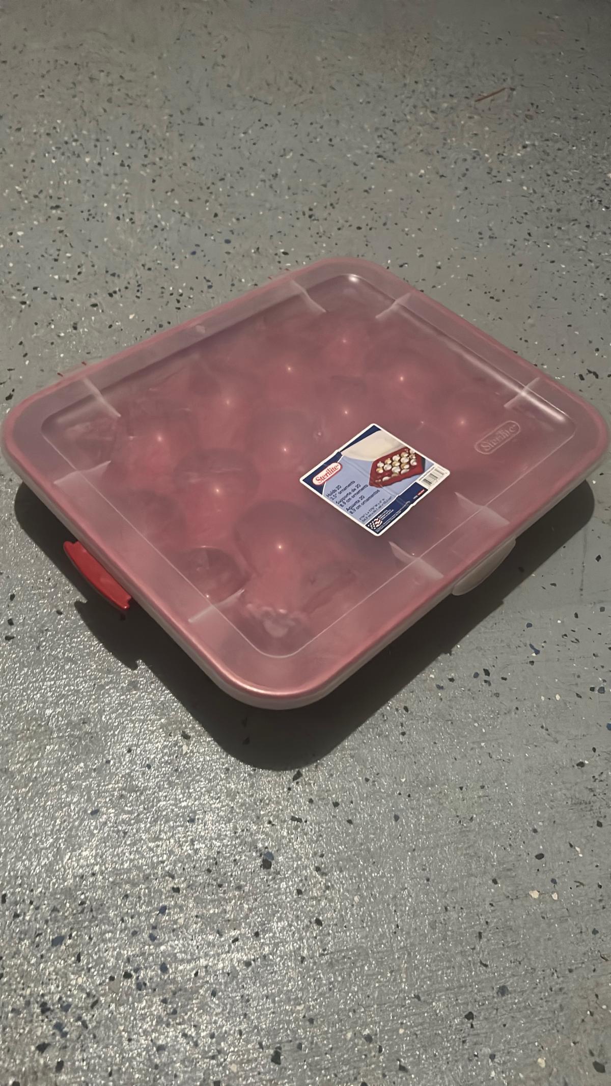 Sterilite Christmas Ornament Storage Bin  Holds 20 Ornaments