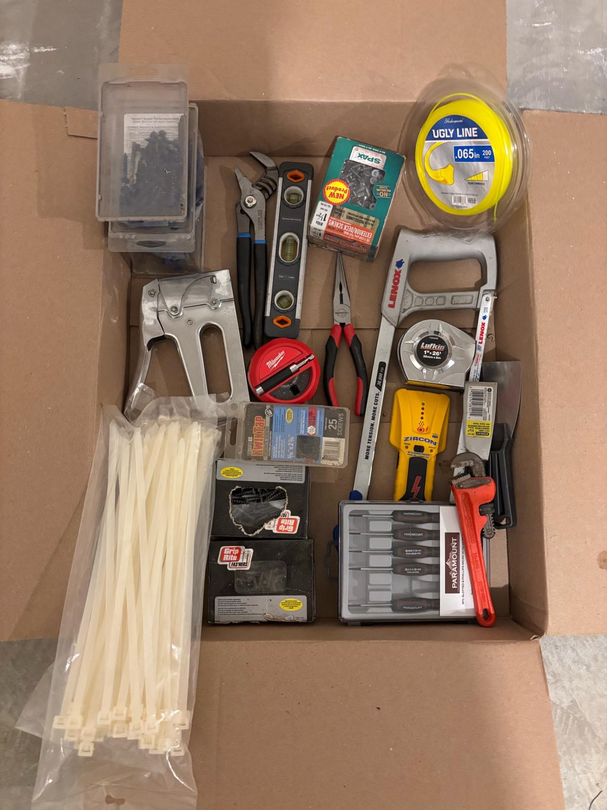 Box of miscellaneous tools