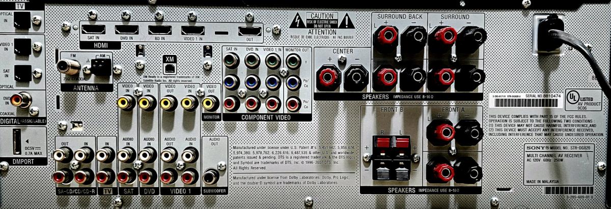 Sony STRDG 820 Receiver