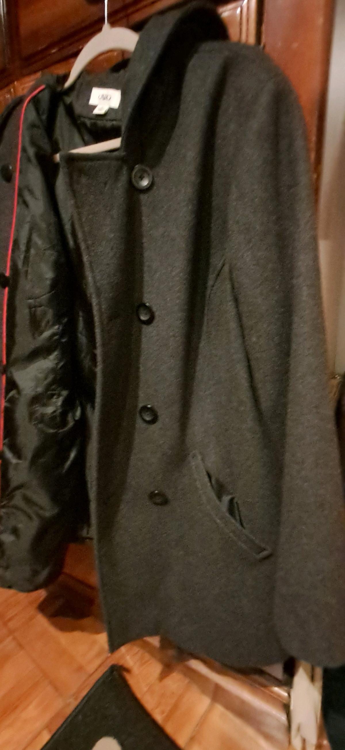 Cato dark gray hooded Jacket with lining on the inside