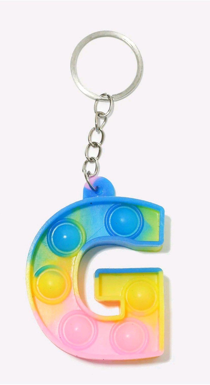 Alphabet Push Pop Keychain  G