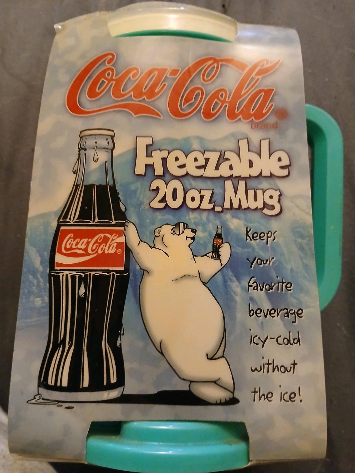 CocaCola Freezable 20oz Mug Blue ice gel