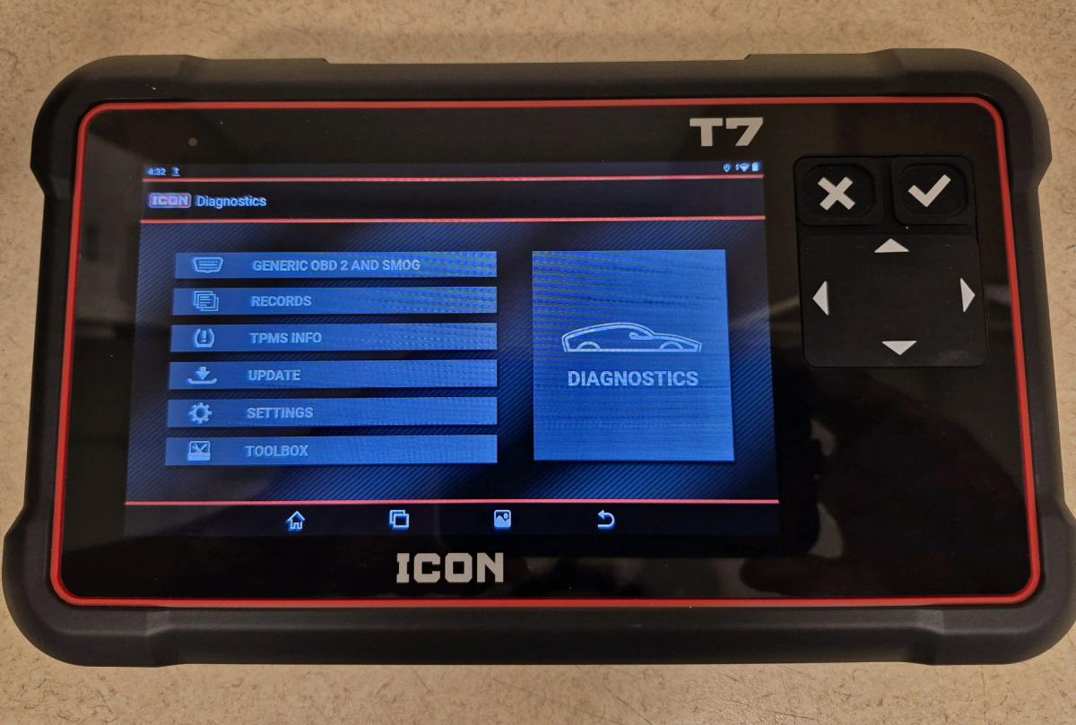 DIAGNOSTIC CAR SCANNER ICON PROFESSIONAL T7 MRDST7