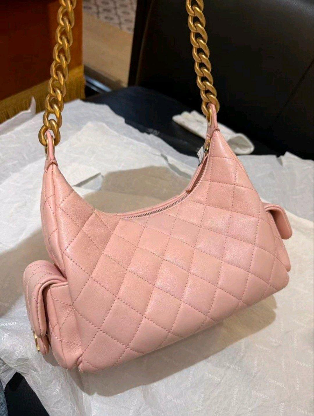 Channel Hobo Bag in Pink