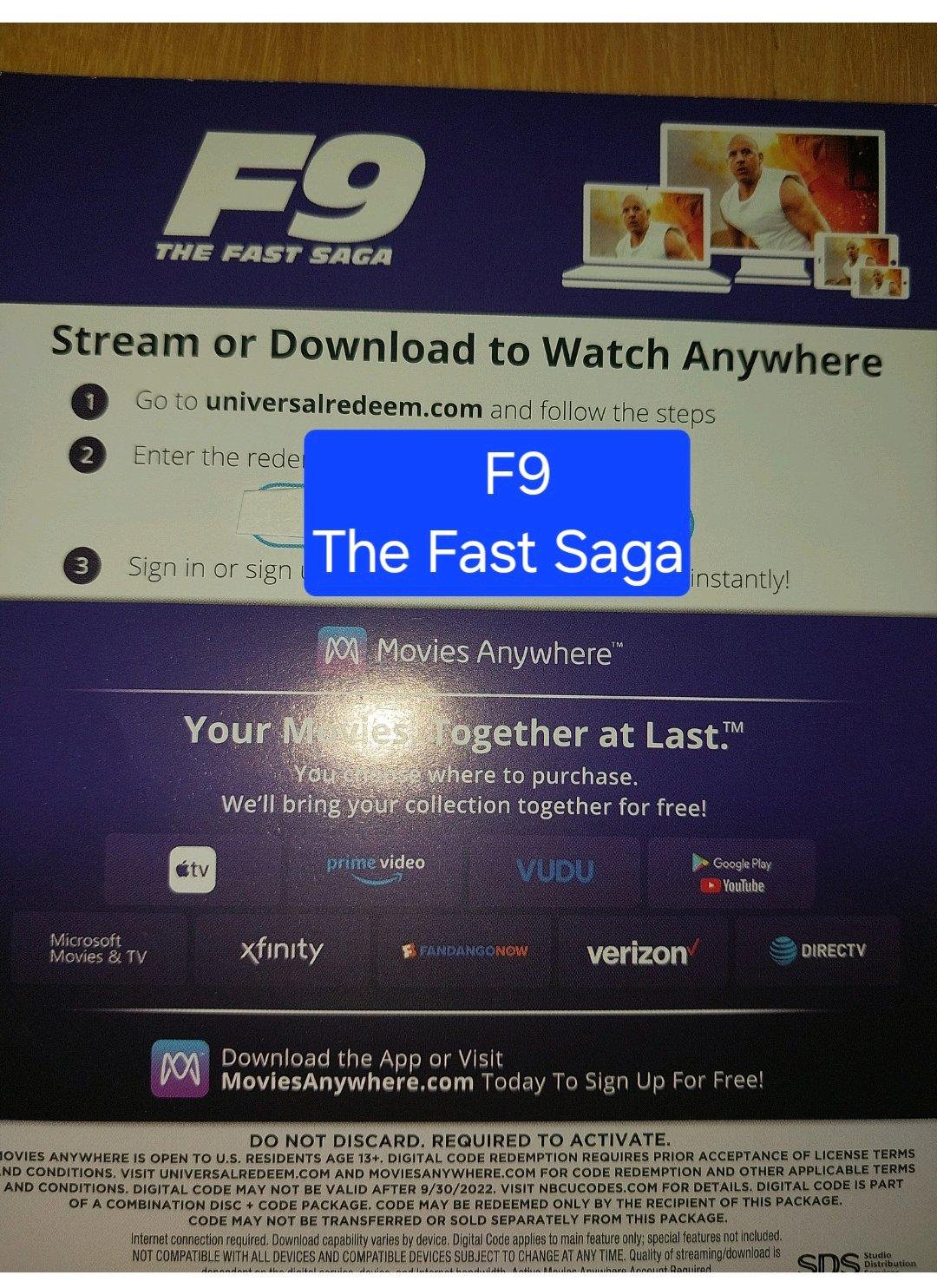 Fast Saga 9 movies at your fingertips