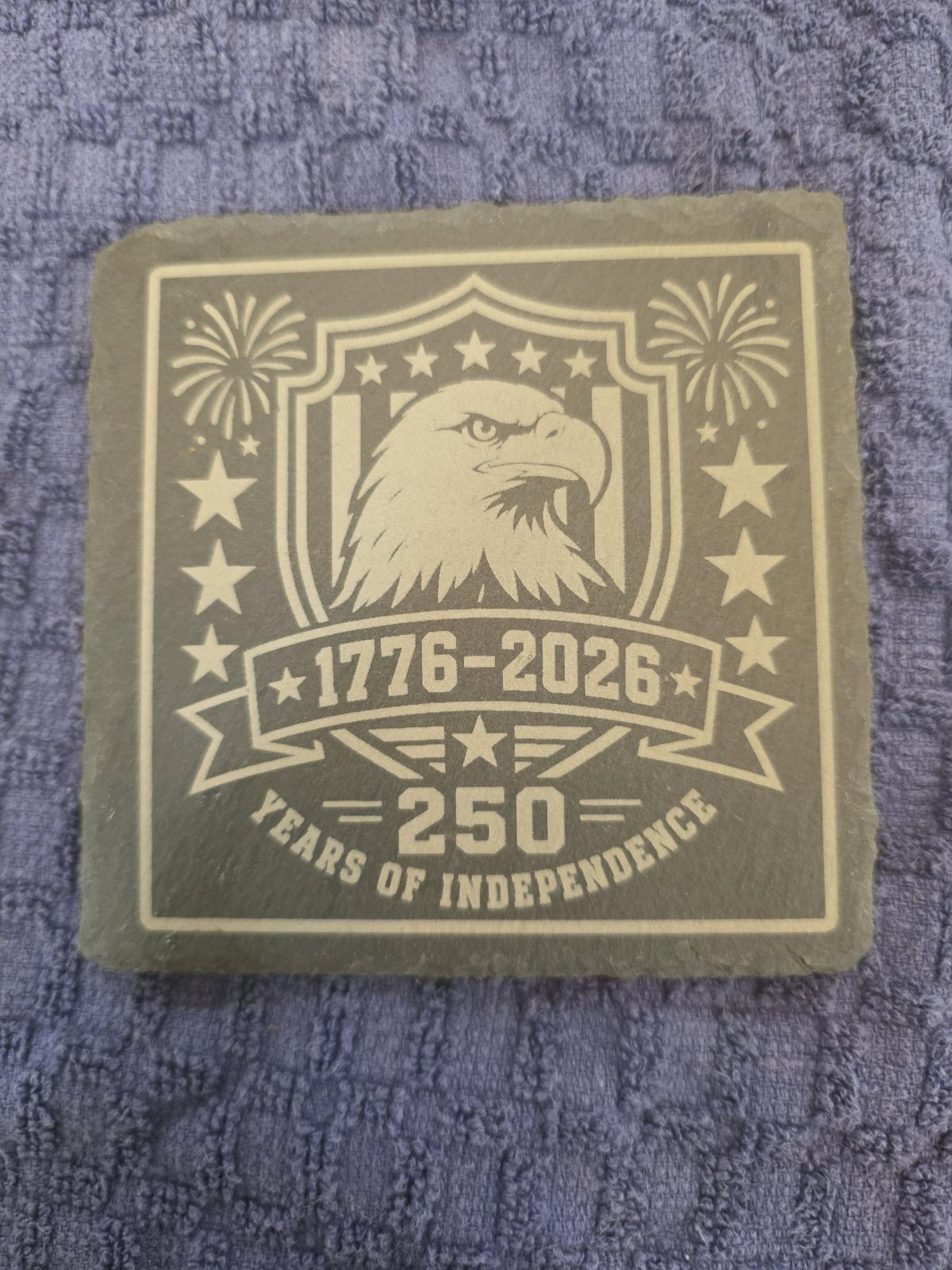 Americas 250 slate coasters