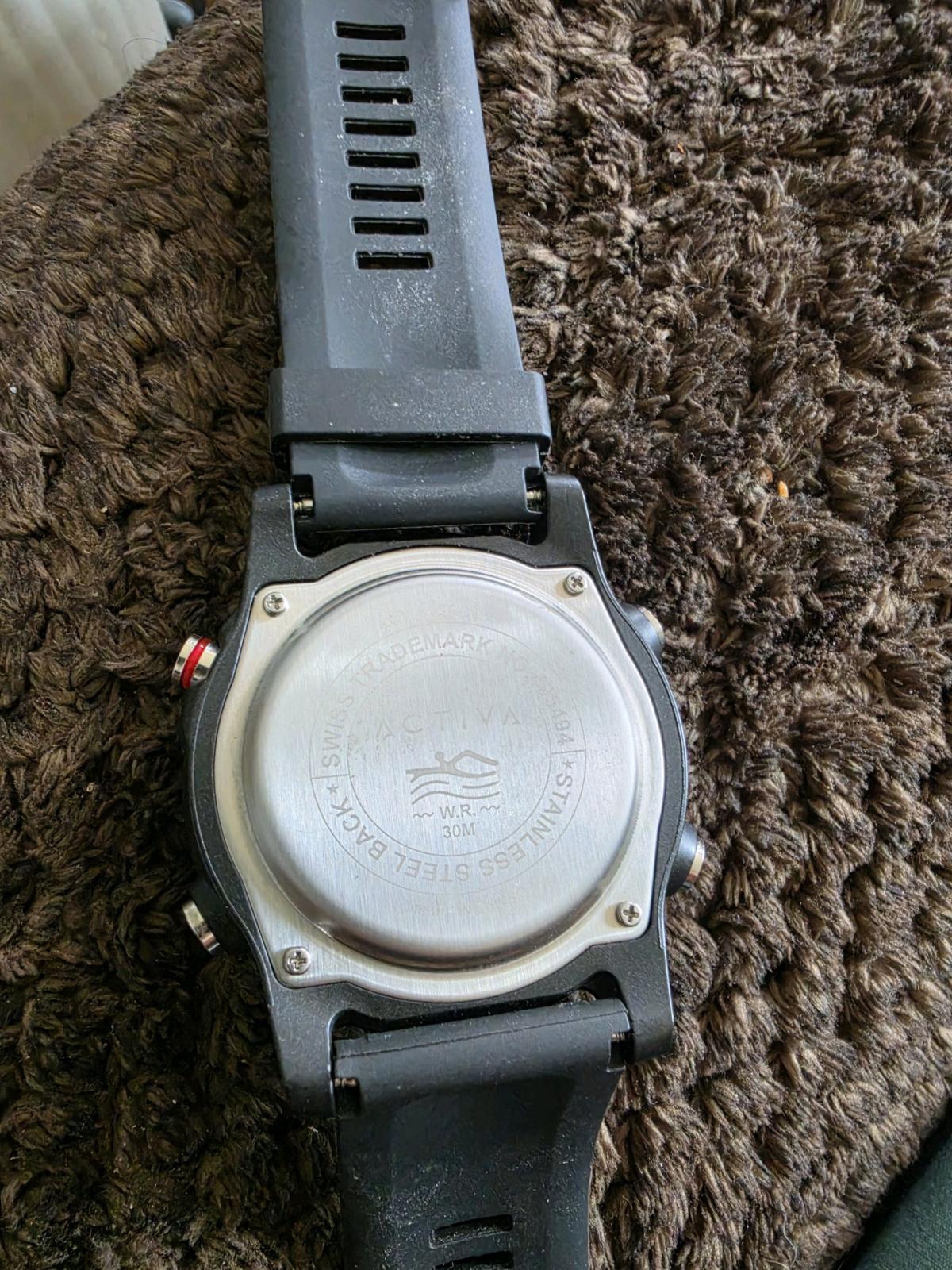 Mens all black wrist watch