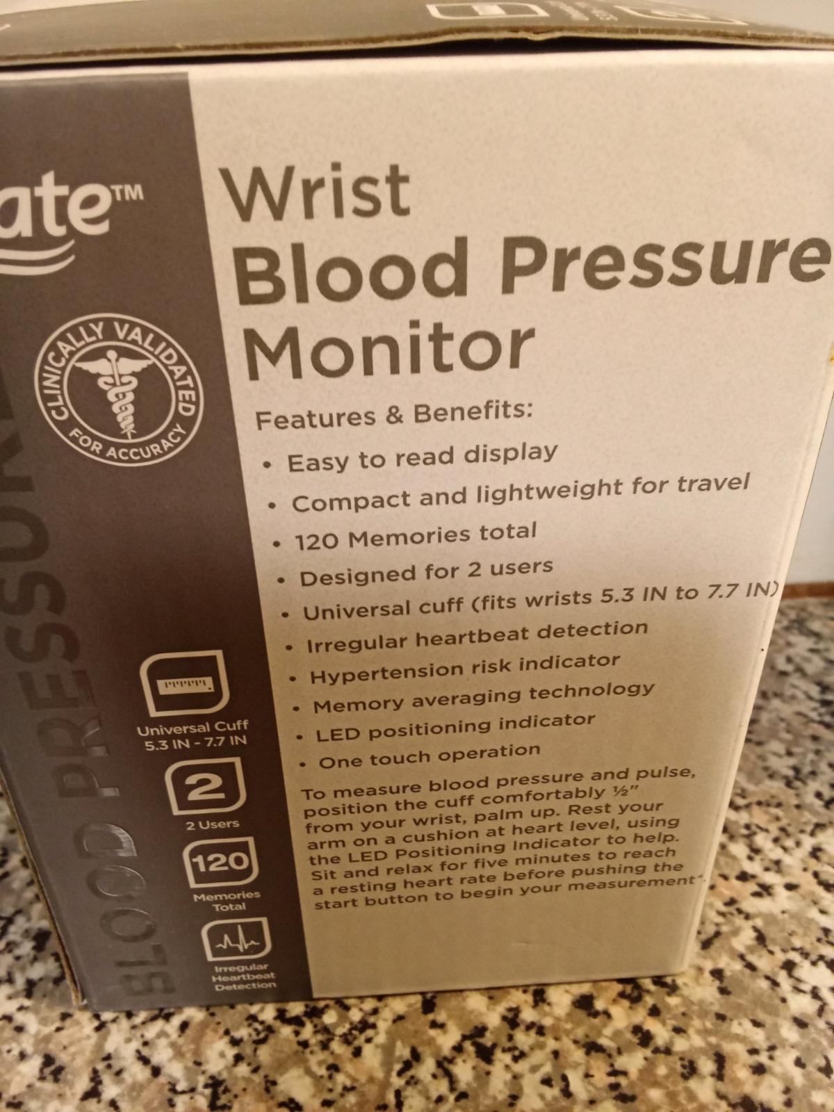 Equate wrist blood pressure monitor brand new never opened