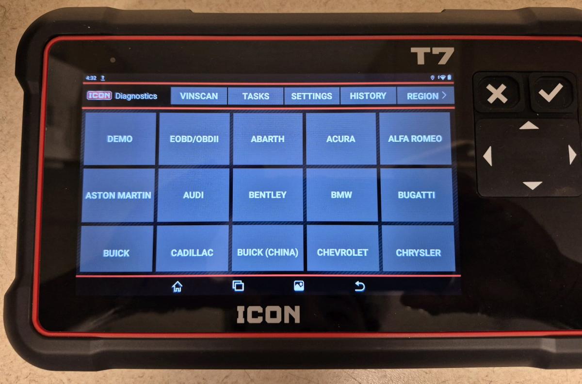 DIAGNOSTIC CAR SCANNER ICON PROFESSIONAL T7 MRDST7